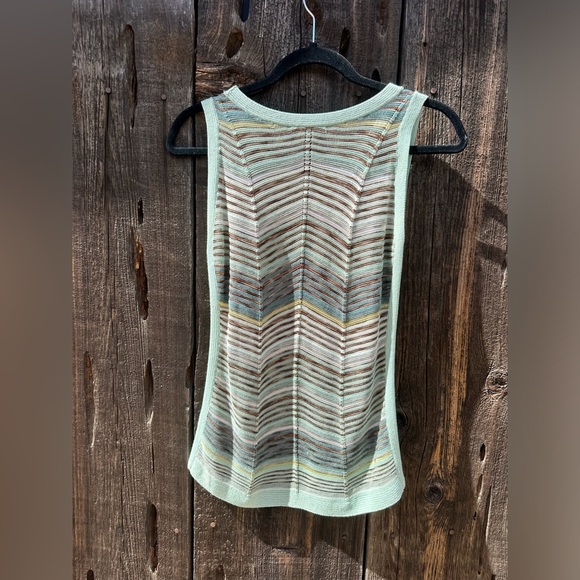 Nic + Zoe Blue Green Crochet Knit Beachy Tank Top - Picture 2 of 9